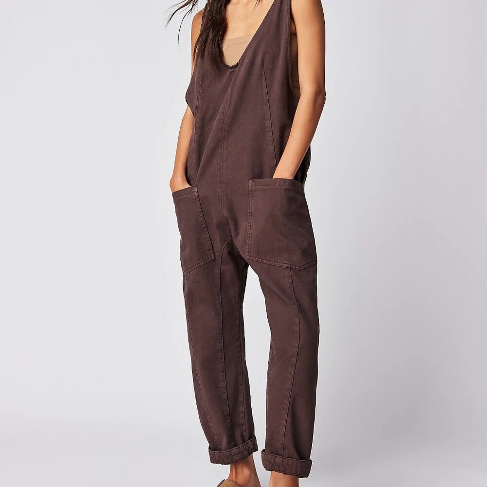 We The Free Brown Jumpsuit